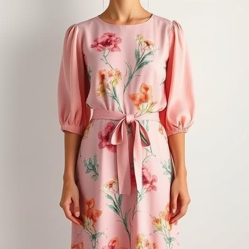 Robe midi botanique — Herbier