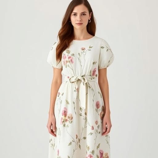 Robe midi botanique — Herbier