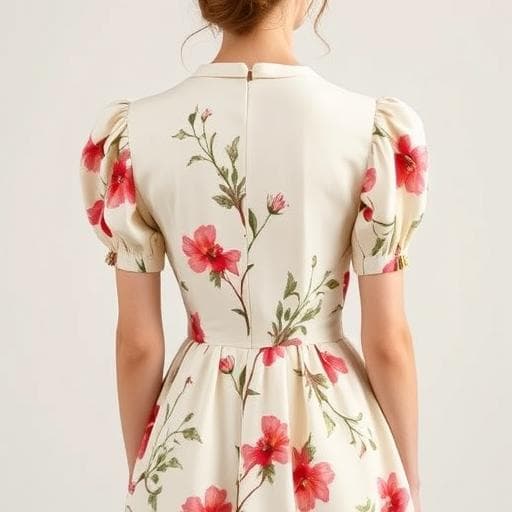 Robe midi botanique — Herbier — vue 2