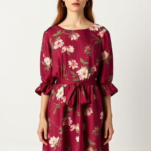 Robe midi botanique — Herbier