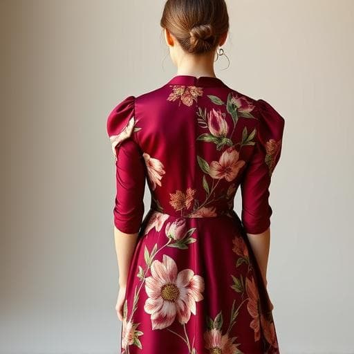 Robe midi botanique — Herbier — vue 2