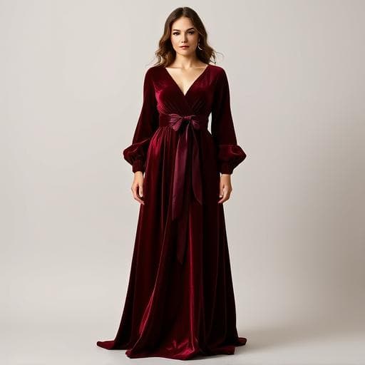 Robe velours maxi — Herbier